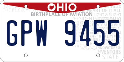 OH license plate GPW9455