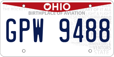 OH license plate GPW9488