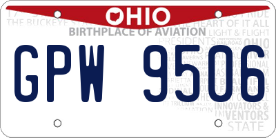 OH license plate GPW9506