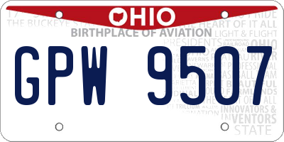 OH license plate GPW9507