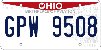 OH license plate GPW9508