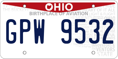 OH license plate GPW9532