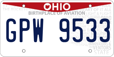 OH license plate GPW9533