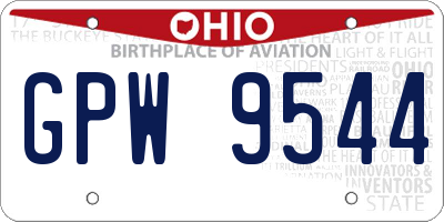 OH license plate GPW9544