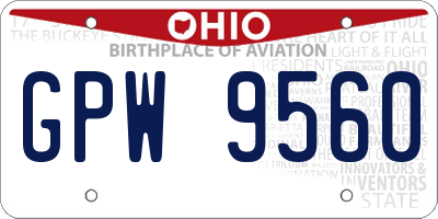OH license plate GPW9560