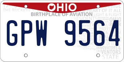 OH license plate GPW9564