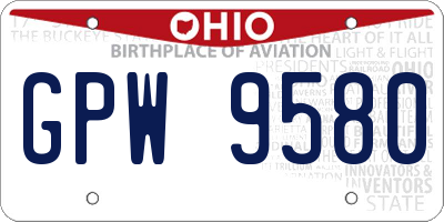 OH license plate GPW9580