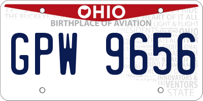 OH license plate GPW9656