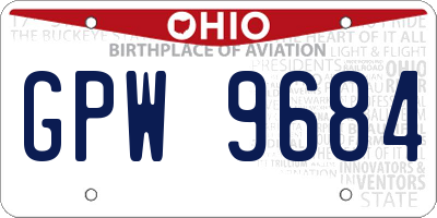 OH license plate GPW9684