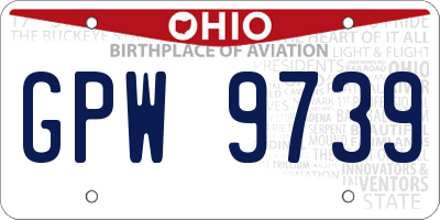 OH license plate GPW9739