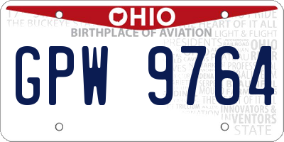 OH license plate GPW9764