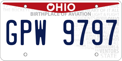 OH license plate GPW9797