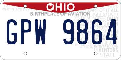 OH license plate GPW9864