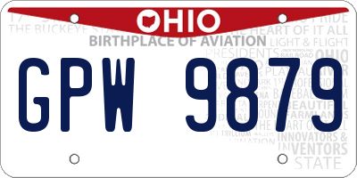 OH license plate GPW9879