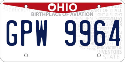OH license plate GPW9964