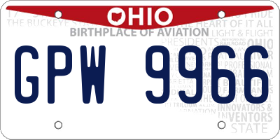 OH license plate GPW9966