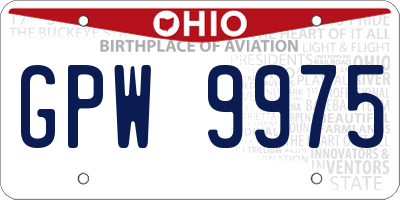 OH license plate GPW9975