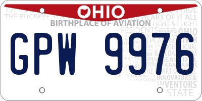 OH license plate GPW9976