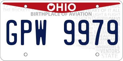 OH license plate GPW9979