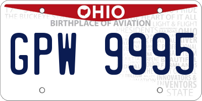 OH license plate GPW9995