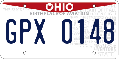 OH license plate GPX0148