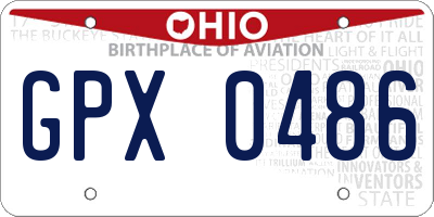 OH license plate GPX0486