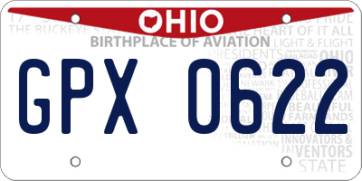 OH license plate GPX0622