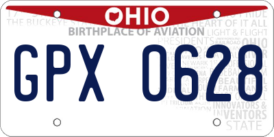 OH license plate GPX0628