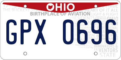 OH license plate GPX0696