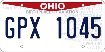 OH license plate GPX1045
