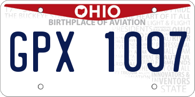 OH license plate GPX1097