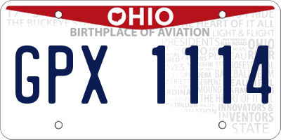 OH license plate GPX1114