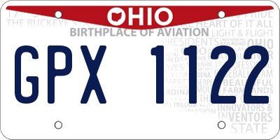 OH license plate GPX1122