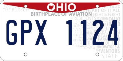 OH license plate GPX1124