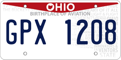 OH license plate GPX1208