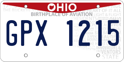 OH license plate GPX1215