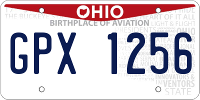 OH license plate GPX1256