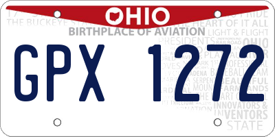 OH license plate GPX1272
