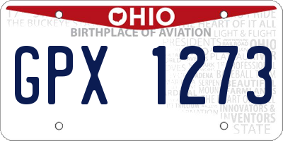 OH license plate GPX1273