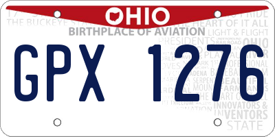 OH license plate GPX1276