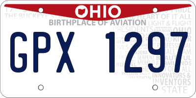 OH license plate GPX1297