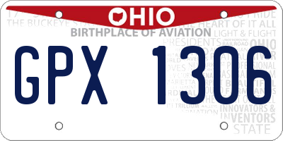 OH license plate GPX1306