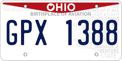 OH license plate GPX1388