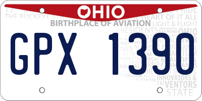 OH license plate GPX1390