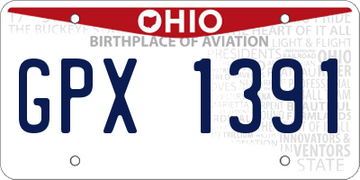 OH license plate GPX1391