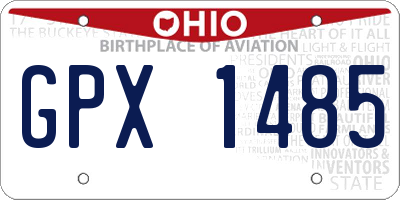 OH license plate GPX1485