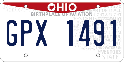 OH license plate GPX1491