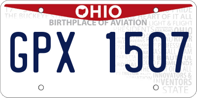 OH license plate GPX1507