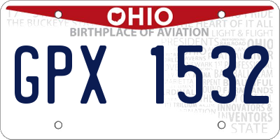 OH license plate GPX1532