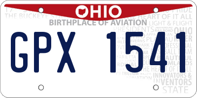 OH license plate GPX1541